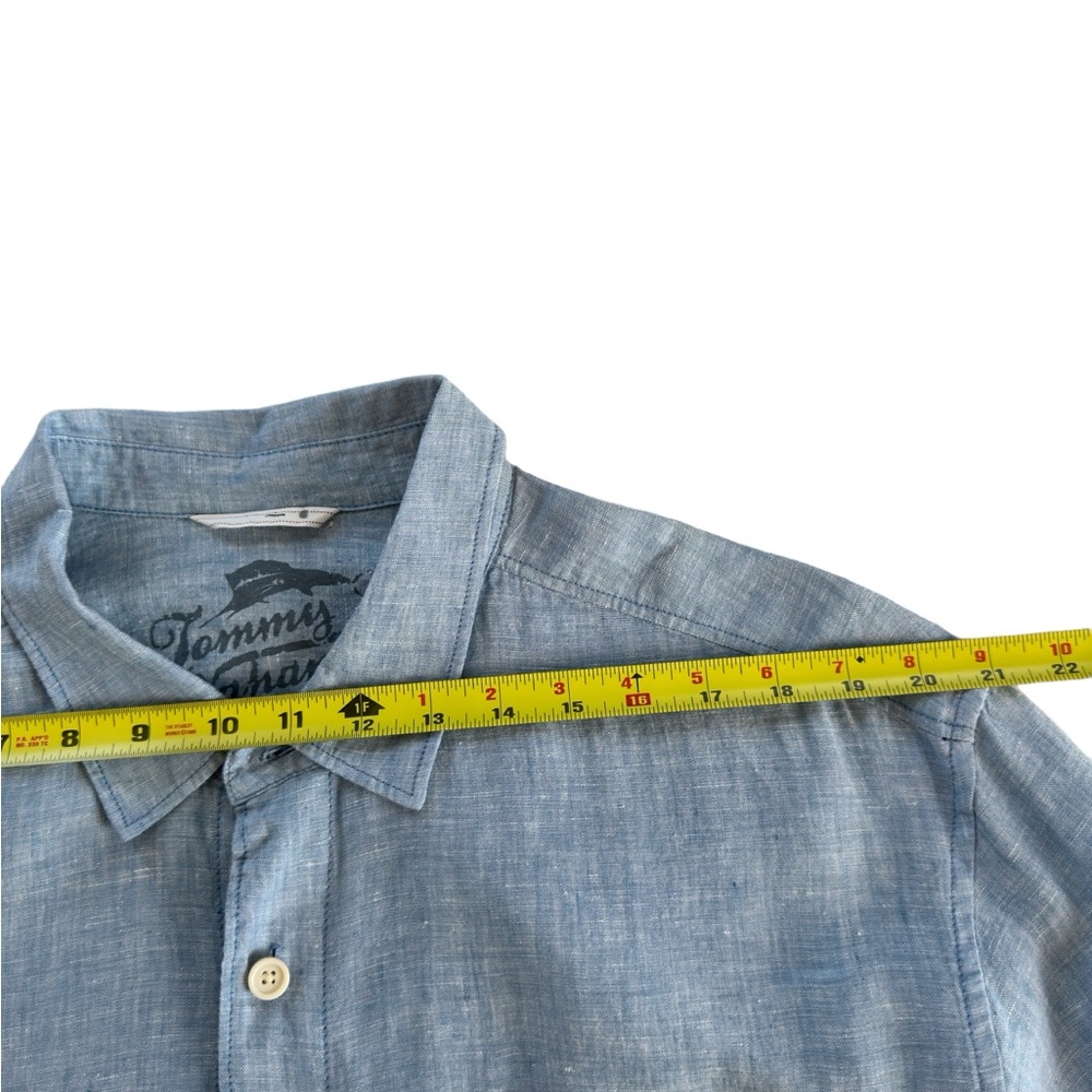 Tommy Bahama Men's 100% Linen Long Sleeve Shirt Light Blue Size XL - Picture 5 of 8